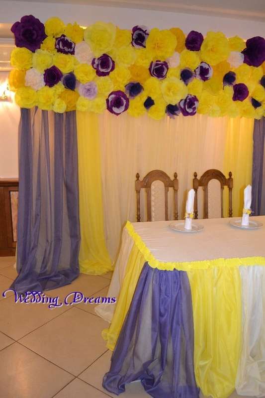Фото 8204204 в коллекции Фиолетово-желтая свадьба Кристины и Евгения, 13.11.15г. - Wedding Dreams оформление свадеб