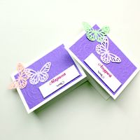 Карточки с тиснением и двумя ажурными бабочками.