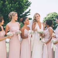 подружки невесты, платья подружек невесты в розовых тонах, свадьба летом
