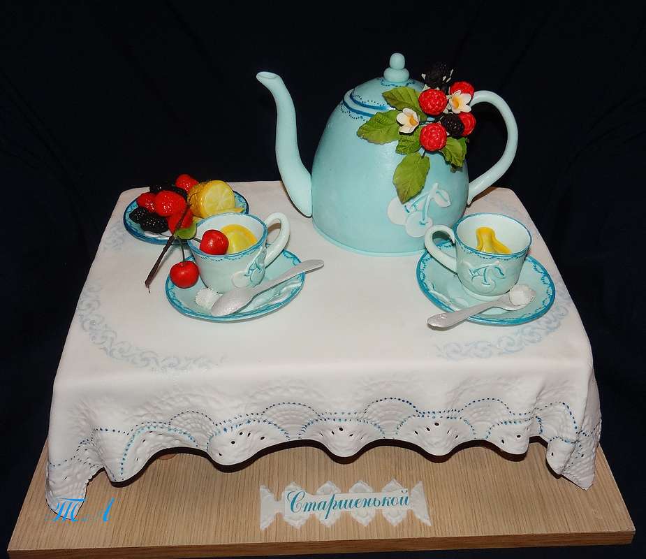 Торт "К чаю" на юбилей. - фото 1224641 Свадебные торты от Татьяны Андреевой