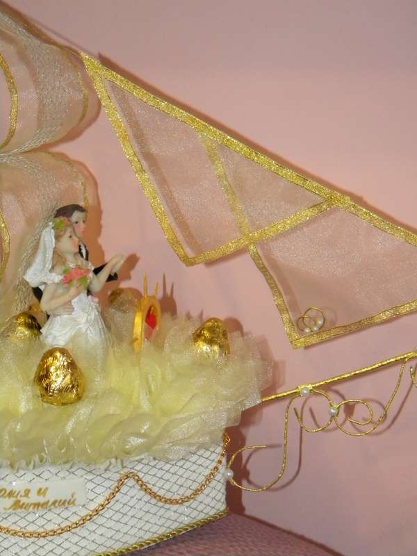 Фото 872117 в коллекции Букеты из конфет, оригинальные подарки - Свадебные аксессуары от Елены Маслиевой