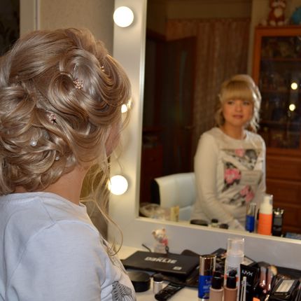 Пробная причёска и макияж невесты