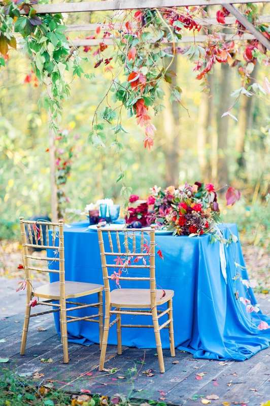 Свадебная фотозона для осенней свадьбы, стол молодоженов - фото 16526968 Мастерская оформления свадеб "Magic garden"