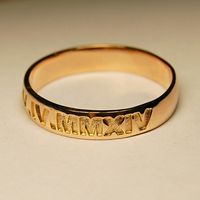 Обручальное кольцо с датой свадьбы (мужское)