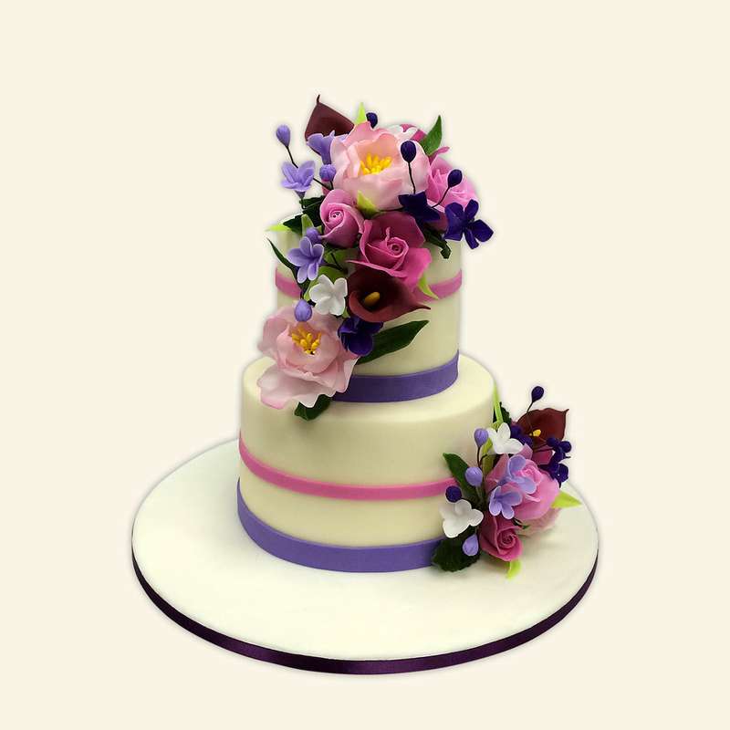 Свадебный торт с цветами - фото 4014681 Кондитерская Tutto