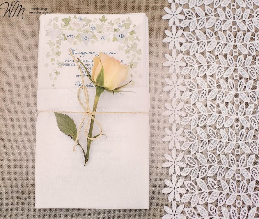 украшение салфетки, роза, декор стола - фото 3995461 Свадебное агентство GO Wedding Montenegro