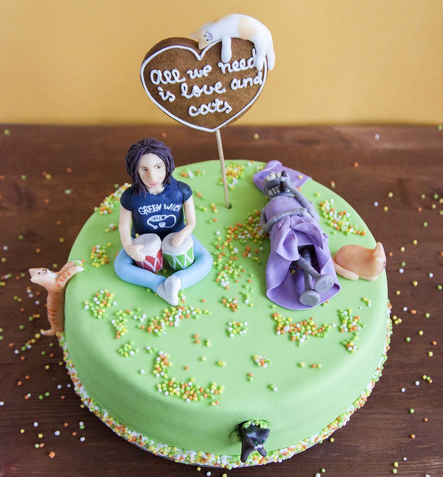 Торт для хипстерской свадьбы :) - фото 9705626 Cookie craft - пряники и тортики ручной работы