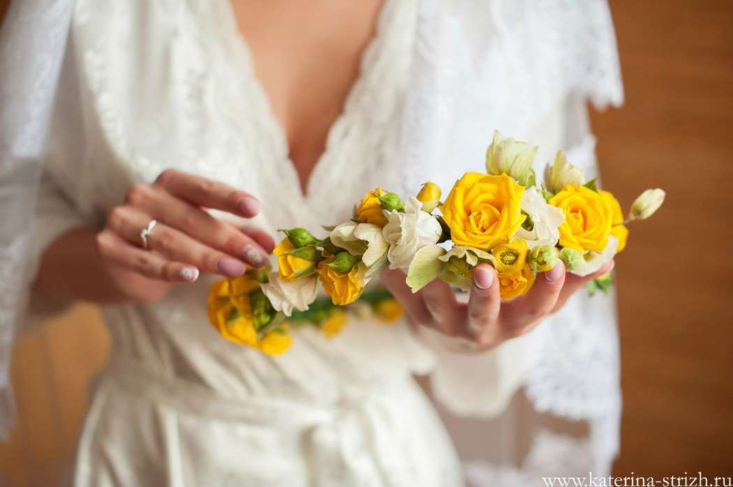 утро невесты, венок, желтый с белым - фото 7360606 Фотограф Катерина Стриж