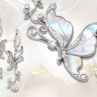 Настоящие крылья индонезийских бабочек в серебре 925 пробы! Серьги, броши, подвески, брелки для телефона и ключей.