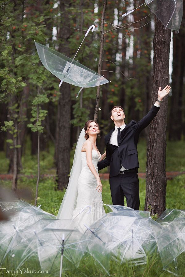 Оформление для фотосессии летней свадьбы с использованием прозрачных зонтов - фото 1241639 Анна Рыбалко - свадебный дизайнер