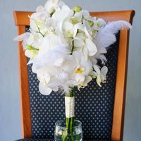 Букет из орхидей к свадьбе в стиле сафари