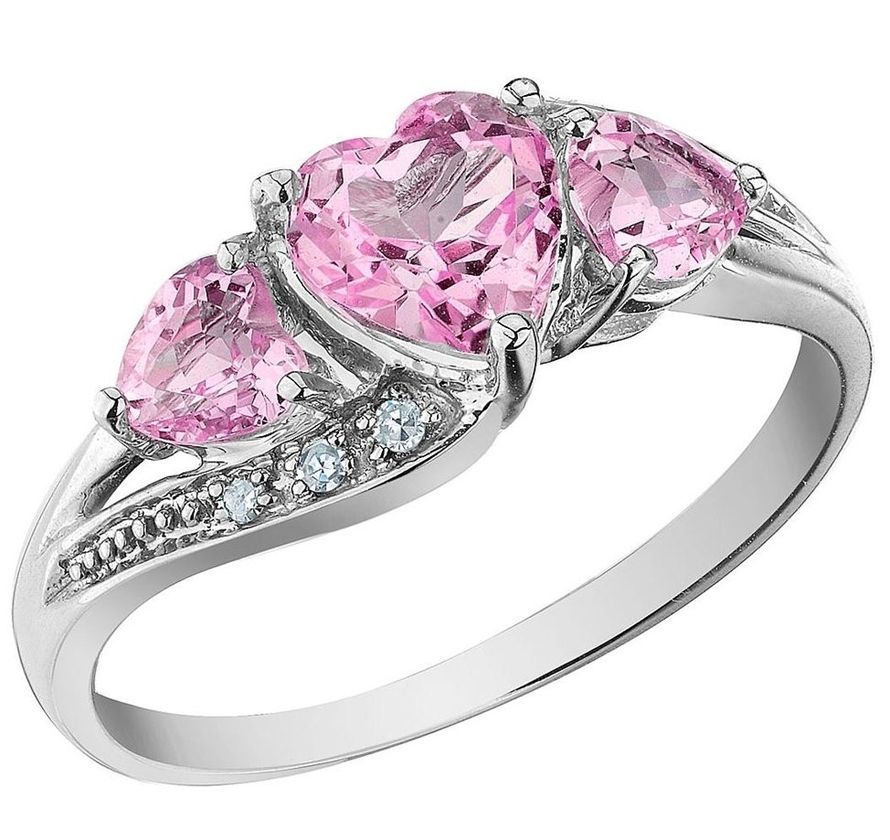 Помолвочное кольцо с аметистами и бриллиантами