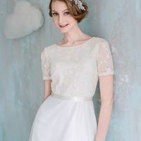 Платье "Хлопковый Цвет" Воздушная, летящая юбка и хлопковое кружево. Скромный и утонченный образ невесты.