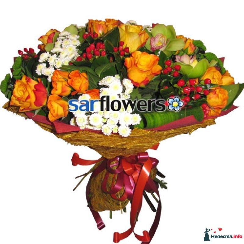 Букет цветов - фото 420720 Интернет-магазин цветов SarFlowers