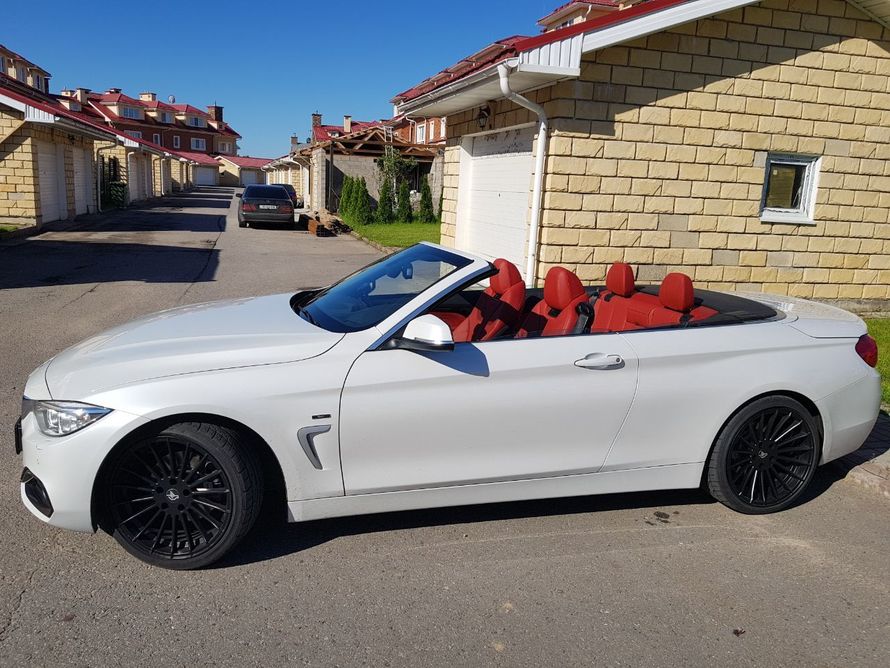 Аренда Кабриолет BMW 4-series с красным кожаным салоном