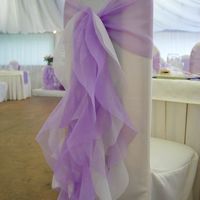 Для драпировки президиума и спинок стульев применена исключительно невесомая ткань, изготовленная и собранная вручную в нежнейший рюш.
Фотограф: Алеся Ковальчук 