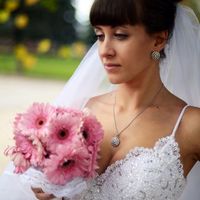 Букет невесты из розовых гербер 
