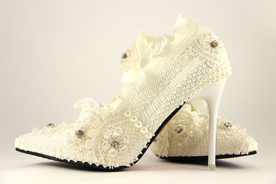 Свадебные туфли авторской работы - модель "Золушка"