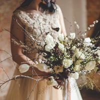 Букет невесты с ветками берёзы