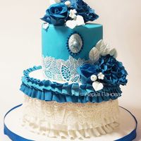 Голубой свадебный торт, цена за 1 кг
