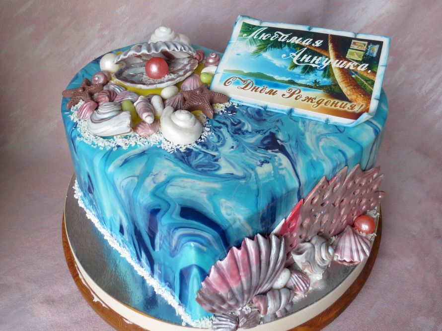 торт на морскую тему - фото 16123698 Кондитер Ирина К.