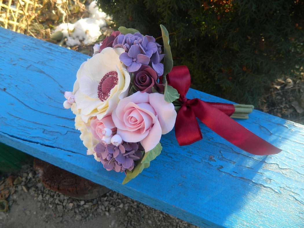 Букет из полимерной глины - фото 14463294 Свадебный декор от Ольги Луниной