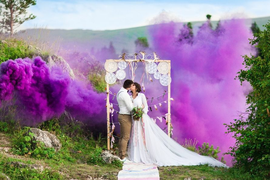 Фото 14529662 в коллекции Цветной дым для свадебной фотосессии - "Цветной дым" - пиротехника