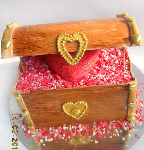 сундук  с сердцем - фото 514127 Марьяискусница - Свадебные торты