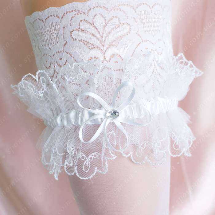 Подвязка Невесты белая - фото 8924690 Свадебная студия Sponoma