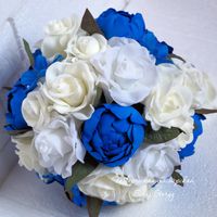 Букет невесты "Синие пионы"