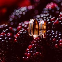 свадебные кольца в ежевике