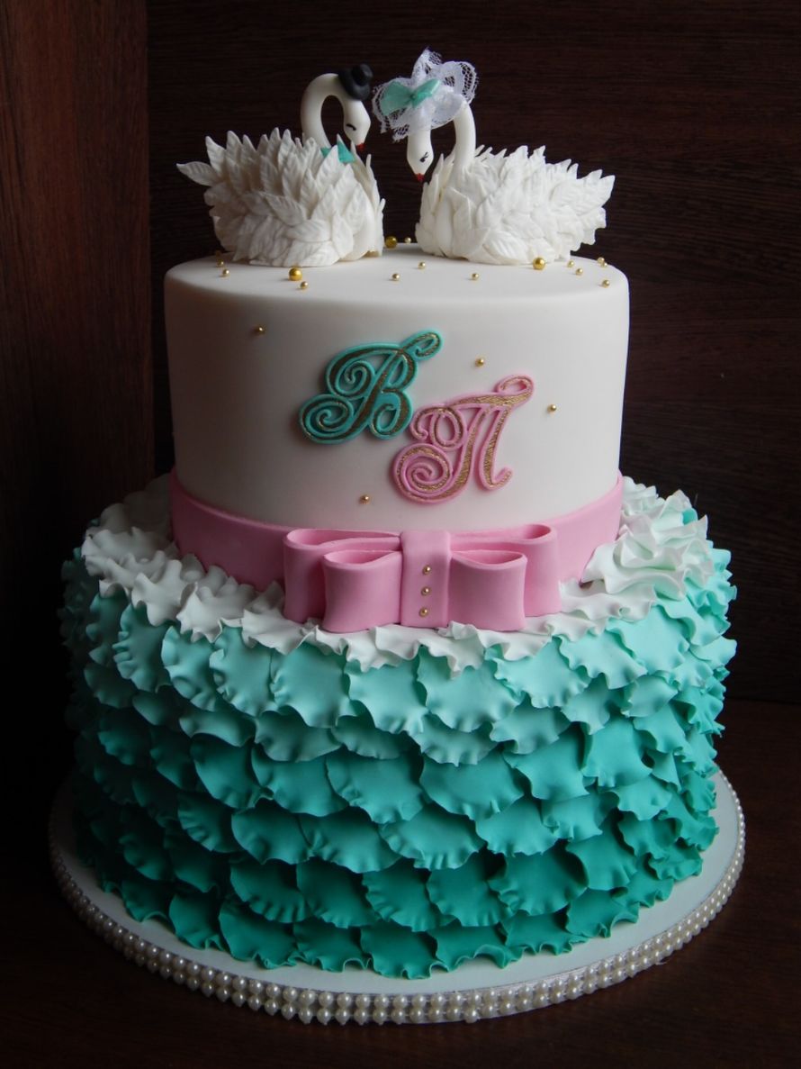 Свадебный мастичный торт