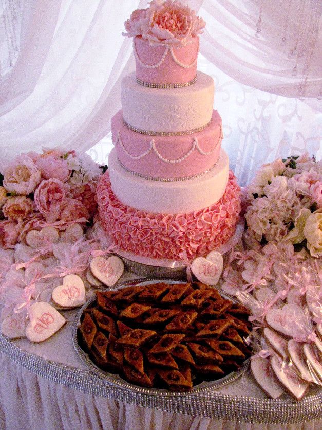 мастичный торт в пудровом цвете - фото 17145610 Кондитерская Валентины Проваленовой