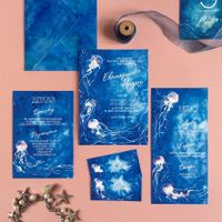 Свадебное приглашение "Синее море"