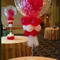 Оформление гостевых столов воздушными шарами