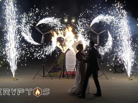 KRYPTOS - огненные сердца, вертушки и пирофонтаны на свадьбу